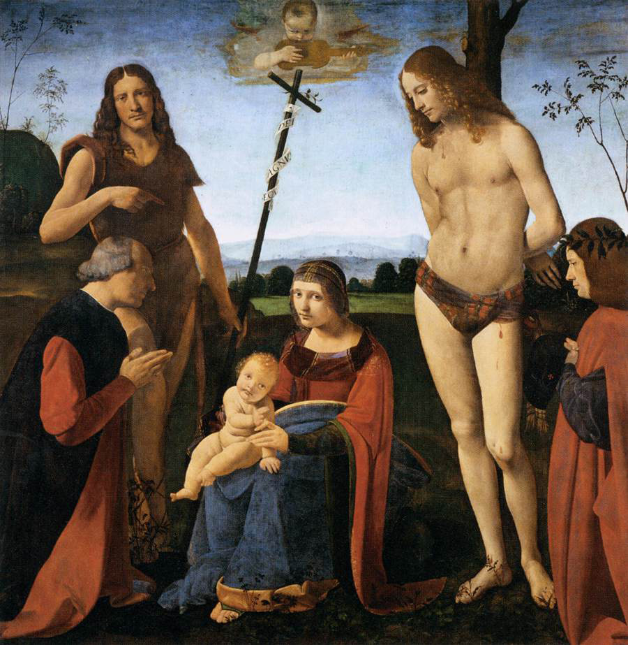virgin and child with saints john the baptist and sebastian